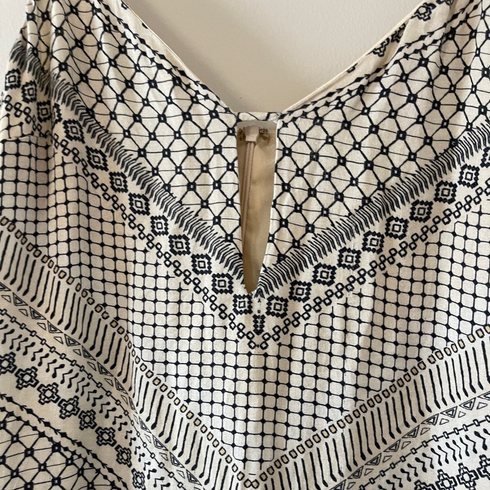 Lavendar Brown Womens Dress Size XS Cream and Black Spaghetti Strap Midi - Picture 3 of 13